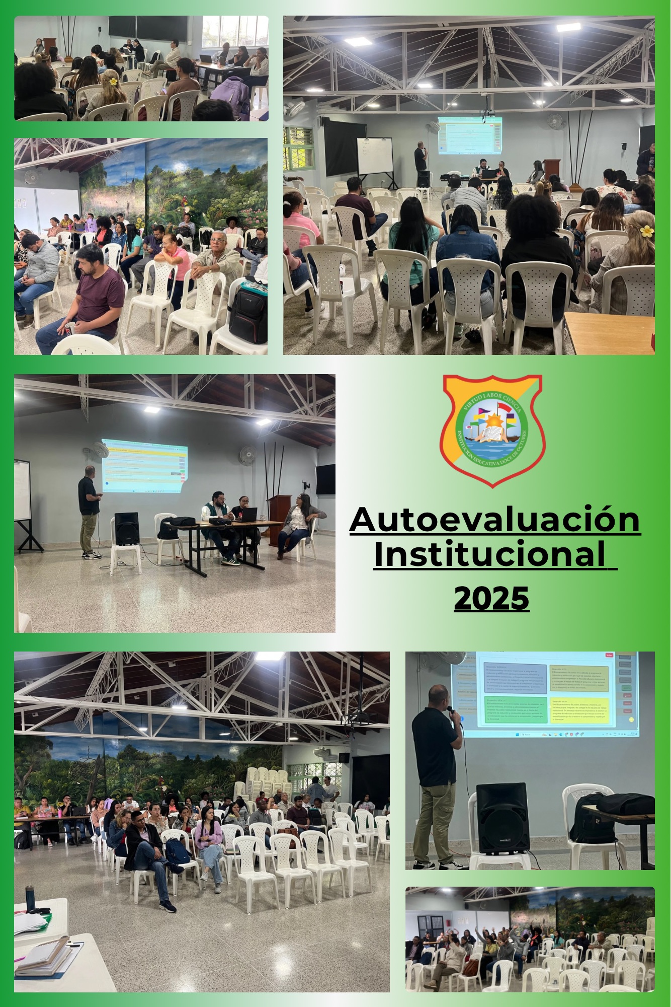 El lunes 24 de noviembre, la Institución Educativa Doce de Octubre llevó a cabo con gran logro la autoevaluación institucional, un evento que reunió la comunidad educativa.